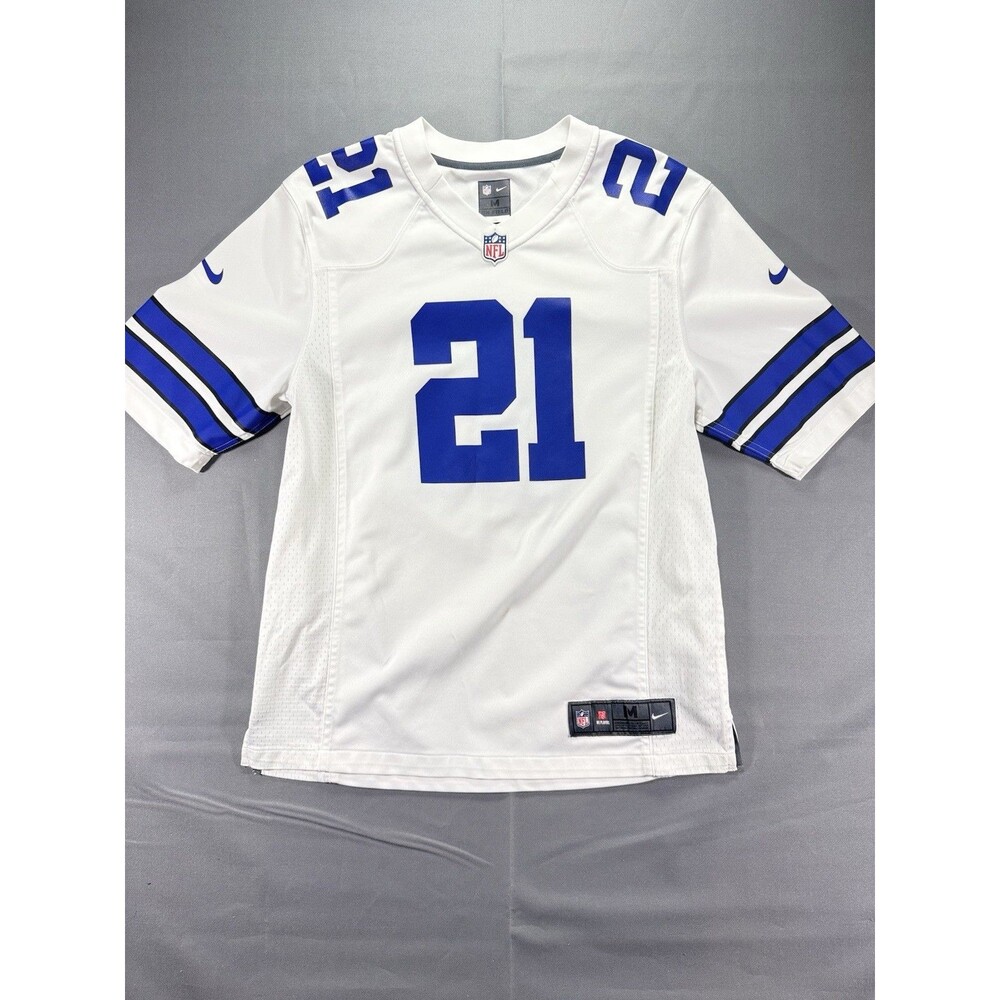 Men’s Nike Dallas Cowboys NFL Football Jersey White Size M #21 Elliott